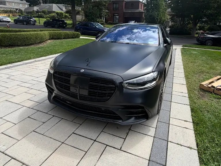2022 Mercedes-Benz S580 4MATIC Matte Black/White #3122 — photo 1